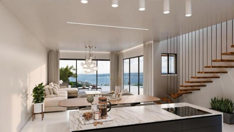 Plaka bei Chania Kreta, Plaka: Neubau-Projekt! Moderne Luxusvilla mit Meerblick zu verkaufen Haus kaufen